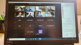 Imagen de uno de los momentos de la videollamada grupal